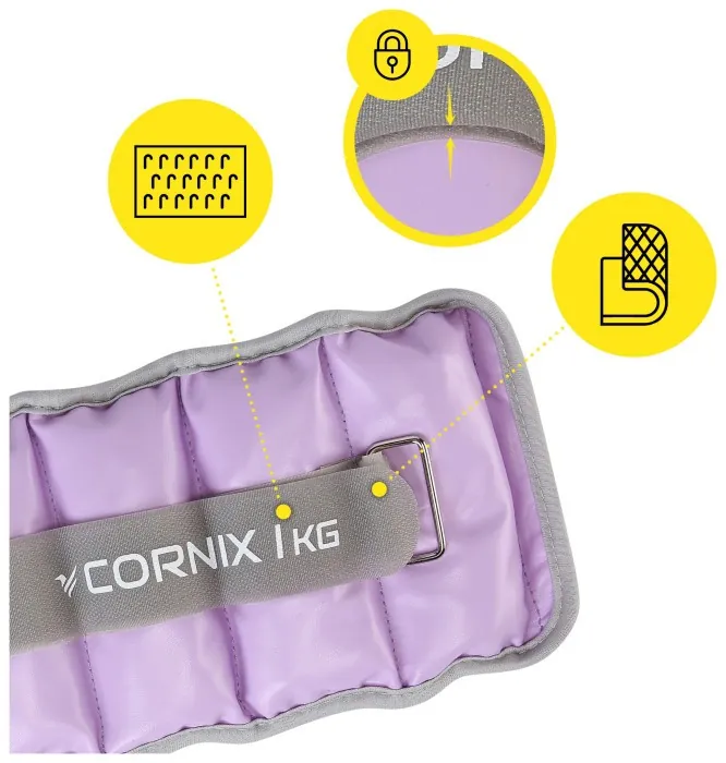 Утяжелители-манжеты для ног и рук Cornix 2 x 1 кг XR-0398