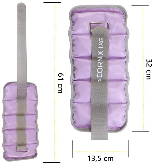 Утяжелители-манжеты для ног и рук Cornix 2 x 1 кг XR-0398