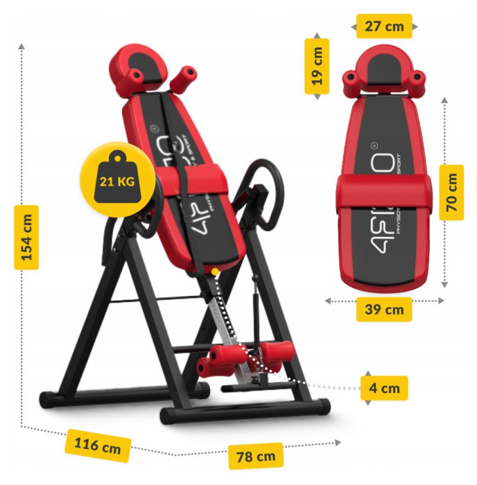 Стол инверсионный 4FIZJO регулируемый Black/Red (P-5905973401944)