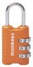 Munkees 3604 брелок-замок Combi Lock 1 orange Фото - 1