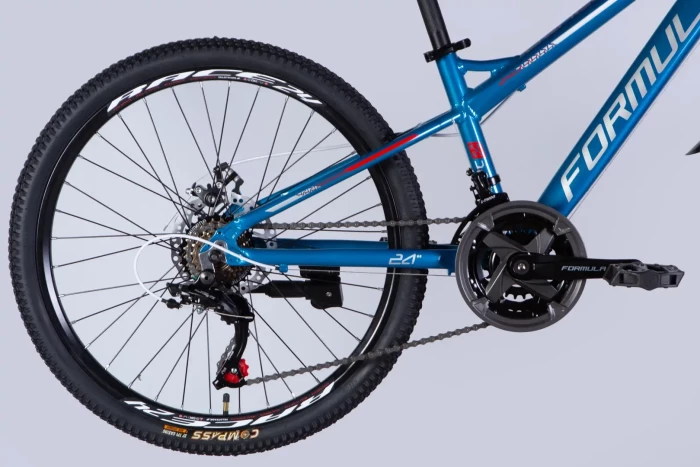 Велосипед AL 24" Formula BLACKWOOD 1.0 DD FR рама-12,5" синьо-сріблястий 2025