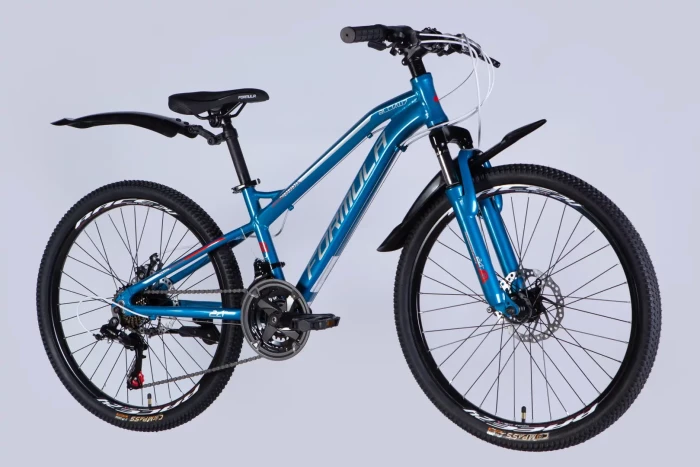 Велосипед AL 24" Formula BLACKWOOD 1.0 DD FR рама-12,5" синьо-сріблястий 2025