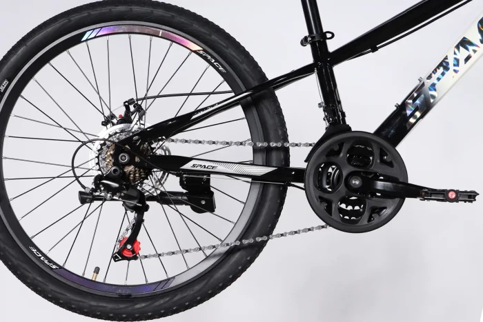 Велосипед ST 24" SPACE MARS DD FR рама-11" чорний з білим 2026