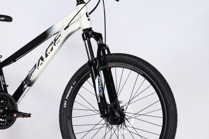 Велосипед ST 24" SPACE MARS DD FR рама-11" чорний з білим 2026