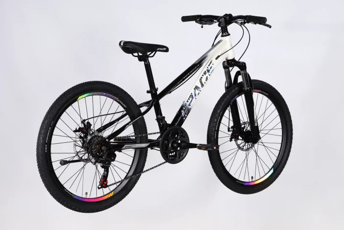 Велосипед ST 24" SPACE MARS DD FR рама-11" чорний з білим 2026