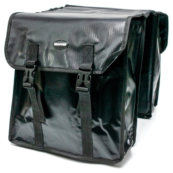 Велосумка штани на багажник 31x14x33cm чорний BRAVVOS F-089, водовідштовх. матеріал, укр, укр