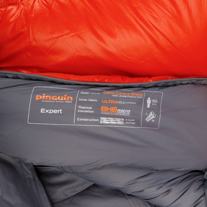 Спальный мешок Pinguin Expert (-8°С/-16°С), 195 см - Left Zip, Grey (PNG 233384) 2020