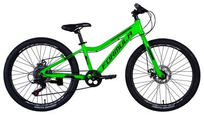 Велосипед AL 24" Formula ACID DD рама- с крылом Pl 2024 (черно-зеленый (м))