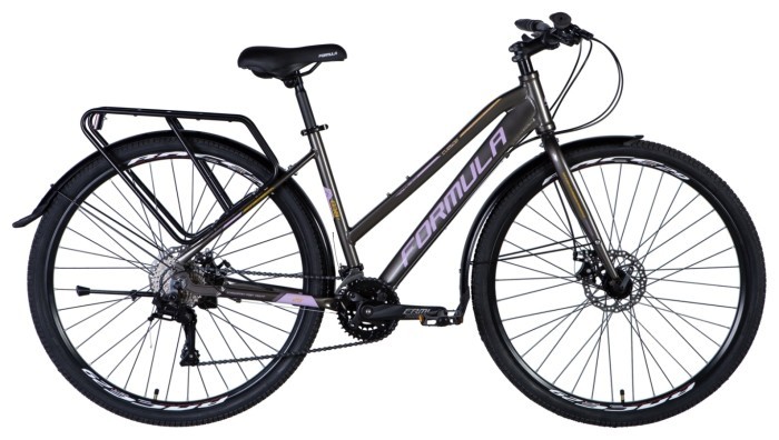 Велосипед AL 28" Formula CURSOR WOMAN DD рама-" с багажником задн St с крылом Pl 2024 (лиловый)