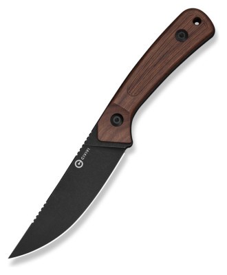 Ніж фіксований туристичний Civivi Carveth (9,1 см) AEB-L / Wood дерево з чохлом