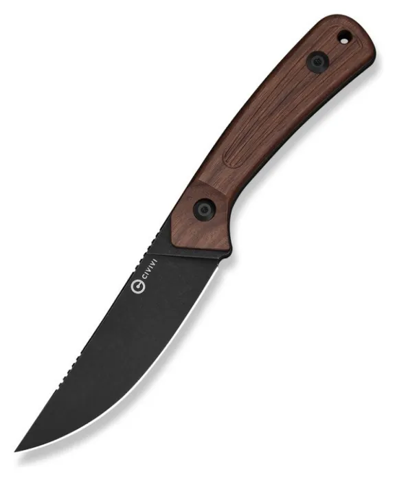 Ніж фіксований туристичний Civivi Carveth (9,1 см) AEB-L / Wood дерево з чохлом