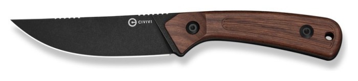 Ніж фіксований туристичний Civivi Carveth (9,1 см) AEB-L / Wood дерево з чохлом