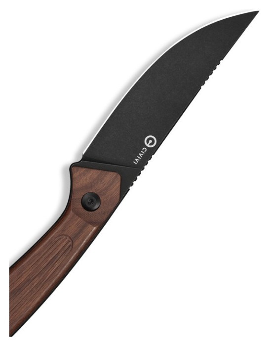 Ніж фіксований туристичний Civivi Carveth (9,1 см) AEB-L / Wood дерево з чохлом