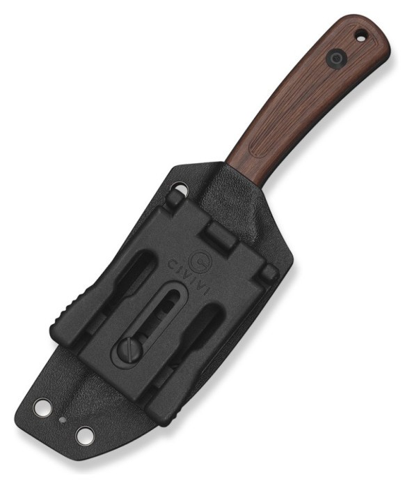 Ніж фіксований туристичний Civivi Carveth (9,1 см) AEB-L / Wood дерево з чохлом