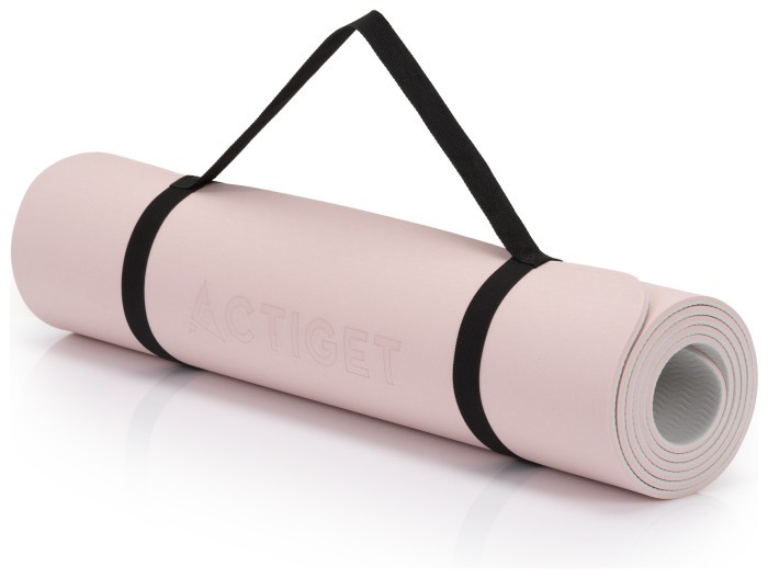 Коврик спортивный Actiget TPE 183 x 61 x 0.6 см для йоги и фитнеса ACT0024 Mint/Grey