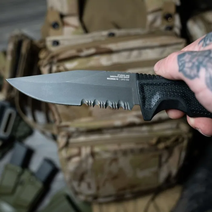 Ніж SOG Recondo FX, Black/Partially Serrated