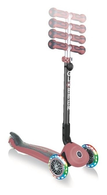 Самокат GLOBBER серії GO UP DELUXE LIGHTS 5в1 пастельно-рожевий, укр, укр