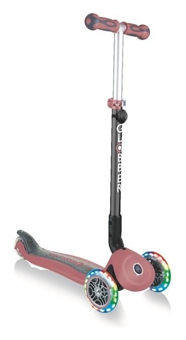 Самокат GLOBBER серії GO UP DELUXE LIGHTS 5в1 пастельно-рожевий, укр, укр