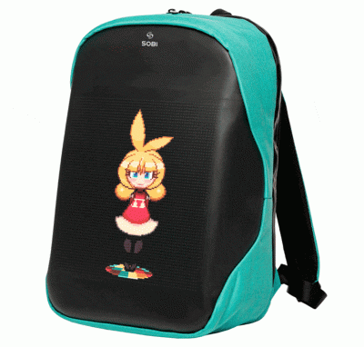 Рюкзак Sobi Pixel Neo SB9704 Mint с LED экраном