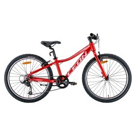 Велосипед 24&quot; Leon JUNIOR Vbr 2022 (красный с серым) 