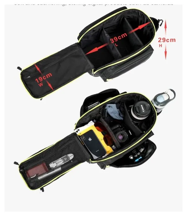 Велосумка на багажник із тримачем для фляги Rhinowalk Multifunctional 17л RK19666 Black, Чорний