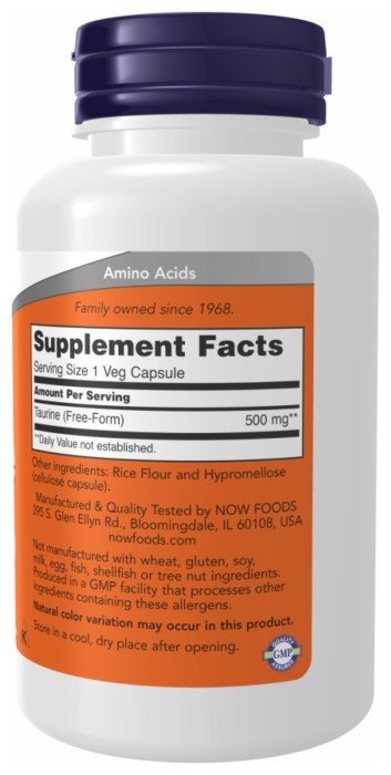 TAURINE 500mg - 100 caps