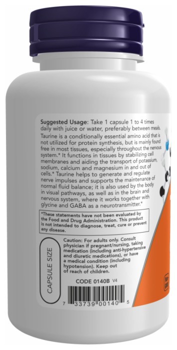 TAURINE 500mg - 100 caps