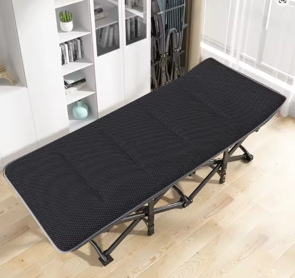 Туристична похідна розкладачка з Mesh-матрацом LEOBRO Black (LB-CC-L1-BLK)
