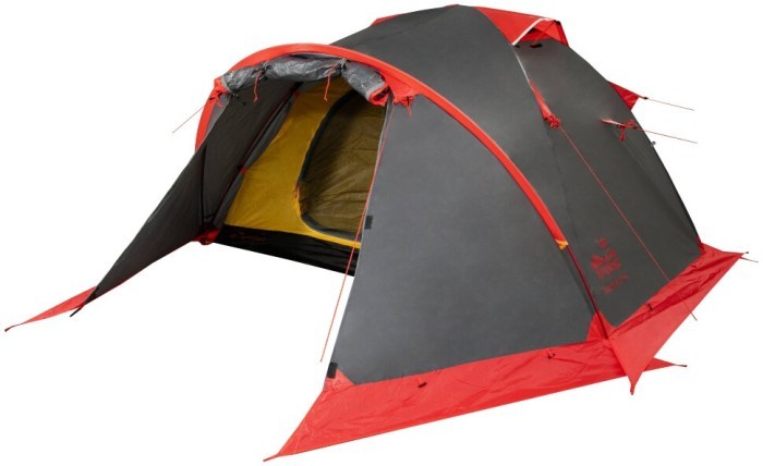 Палатка Tramp Mountain 2 (V2) серая/красная (TRT-022)