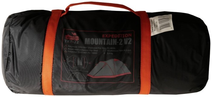 Намет Tramp Mountain 2 (V2) сірий/червоний (TRT-022), укр, укр