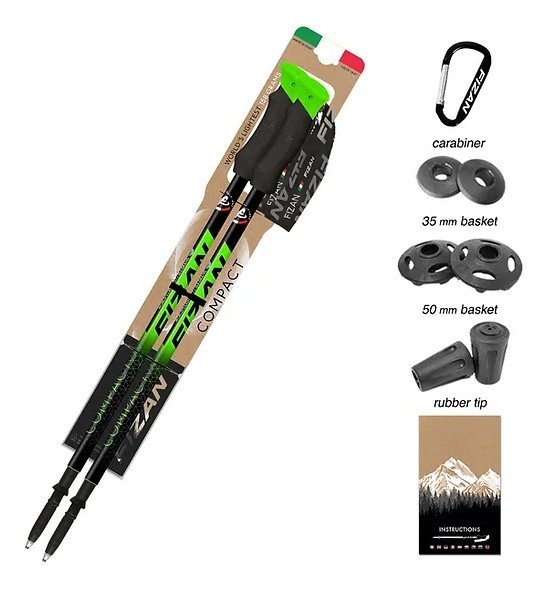 Трекинговые палки Fizan (S20 7101) COMPACT GREEN 2023