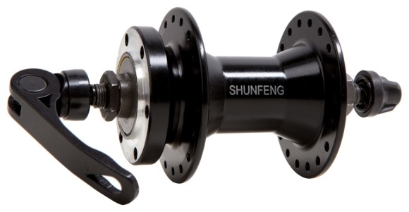 Втулка передня Al DD 36H 14G ED вісь-10мм OLD-100 mm з QR пром.підш SHUNFENG SF-A210F, укр