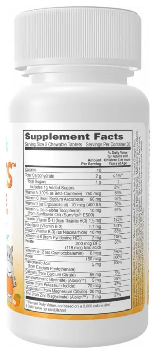 Kid Vits™ Juicy Orange Chewable - 60 tabs