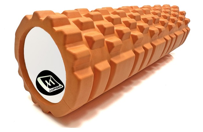 Масажний ролик EasyFit Grid Roller 45 см v.2.1 Фіолетовий, укр, укр