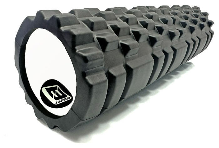 Масажний ролик EasyFit Grid Roller 45 см v.2.1 Фіолетовий, укр, укр