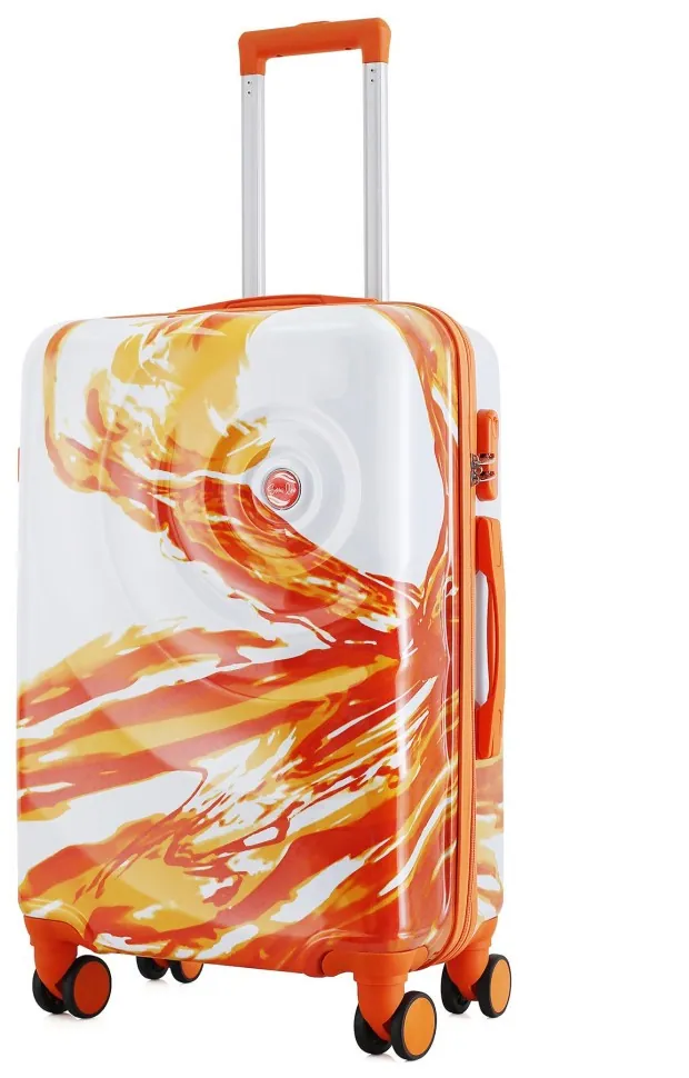 Валіза Semi Line 24" (M) White/Orange Print (T5655-2) (DSM_DAS303817)