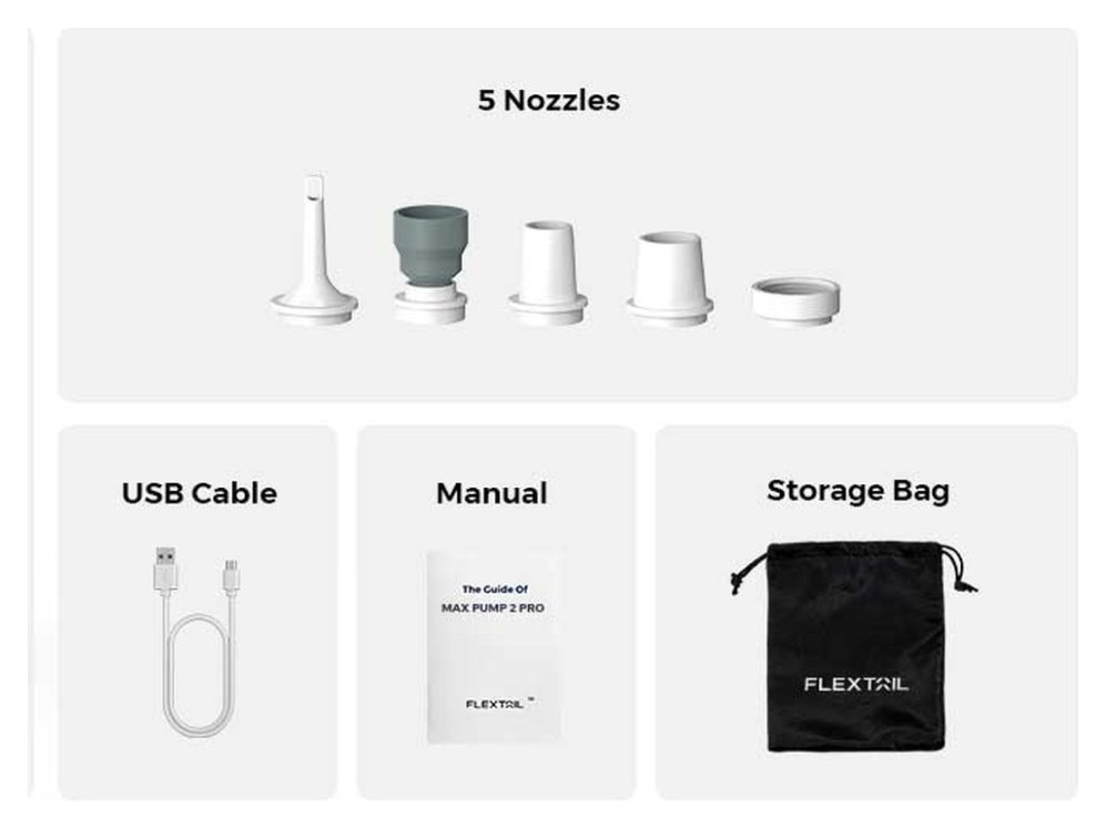 Насос-ліхтар-powerbank кемпінговий Flextail Max Pump 2 Pro, чорний