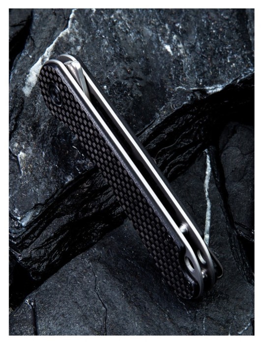 Ніж складаний кишеньковий Civivi Elementum, (7.5 см) Damascus / Carbon Fiber & G10, укр, укр