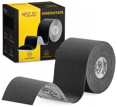 Стрічка кінезіологічна (кінезіо тейп) 4FIZJO 5 см x 5 м Black (P-5907739315977)