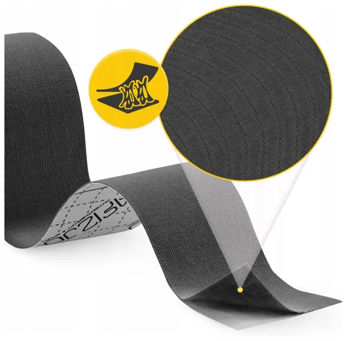 Стрічка кінезіологічна (кінезіо тейп) 4FIZJO 5 см x 5 м Black (P-5907739315977)