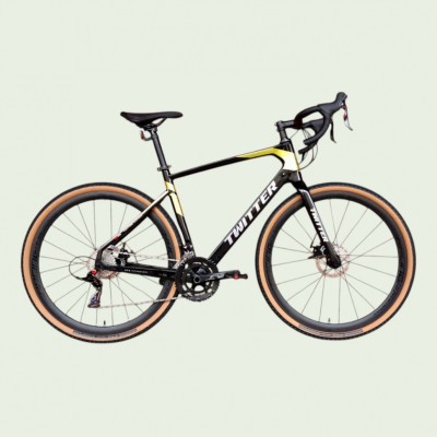 Велосипед карбоновий 28" Twitter Gravel Carbon RS-22S Black-Yellow