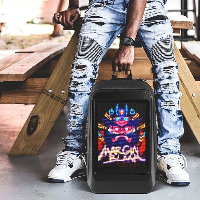 Рюкзак Sobi Pixel Pro SB9708 Black із LED екраном, укр, укр