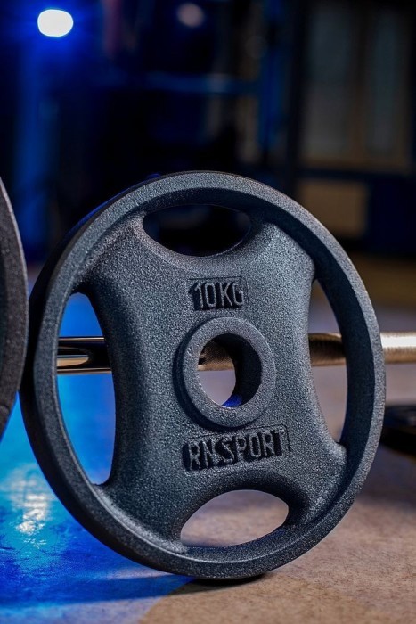 Блин RN-Sport 10 кг Ø51 мм для штанги с Quatro хватом. Черный