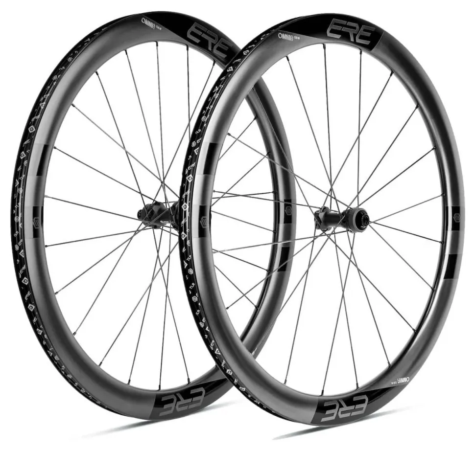 Колесо пров. + задн. 28" ERE OMNIA II CLR45 CARBON, Road, 100x12/142x12, CL, HG11, tubeless, чорний сатин (WH-07-73)