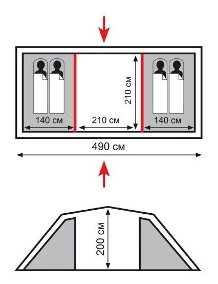 Палатка Totem Hurone 4 (V2)