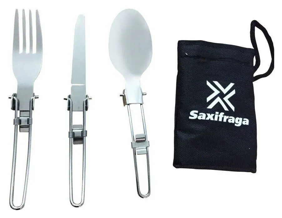 Прилади столові для туризму комплект Saxifraga TOURIST Grey (SCF17U1L) (Сріблястий)