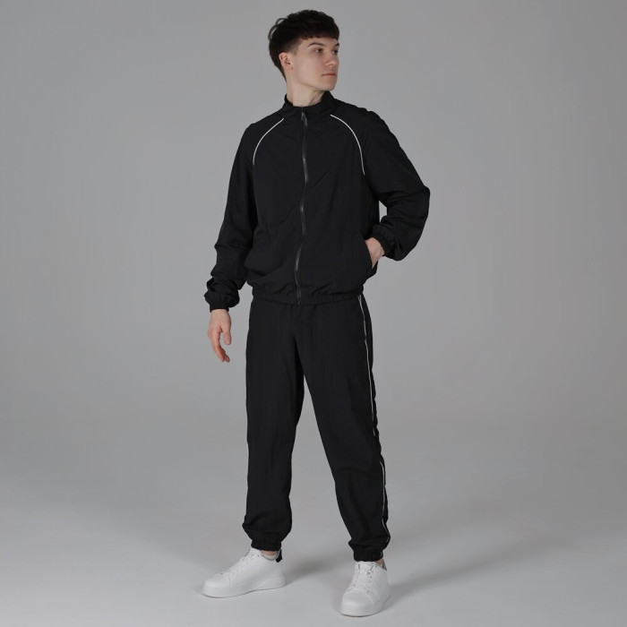 Легкий спортивный костюм Slavni мужской черный, Демисезонный костюм Slavni Porto черный