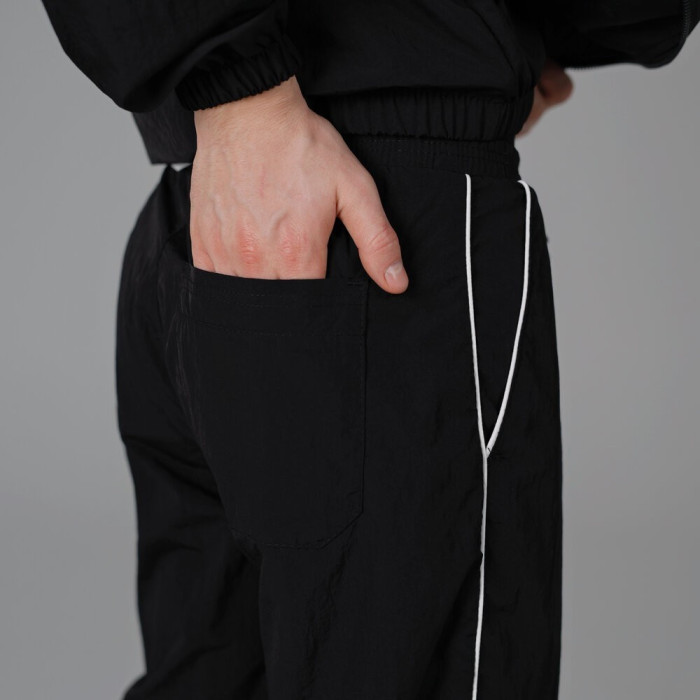 Легкий спортивный костюм Slavni мужской черный, Демисезонный костюм Slavni Porto черный