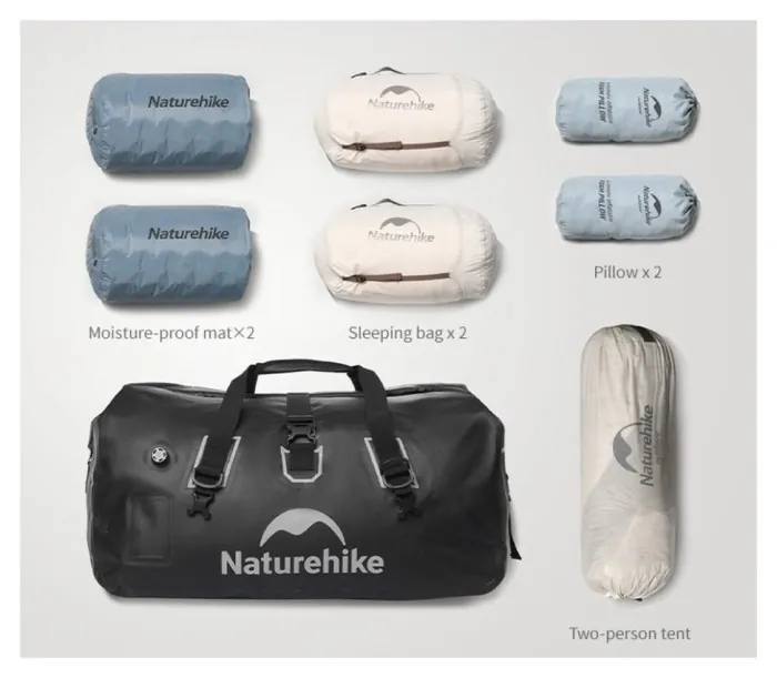 Водонепроницаемая дорожная сумка Naturehike CNK2450XB015, 90 л, черная