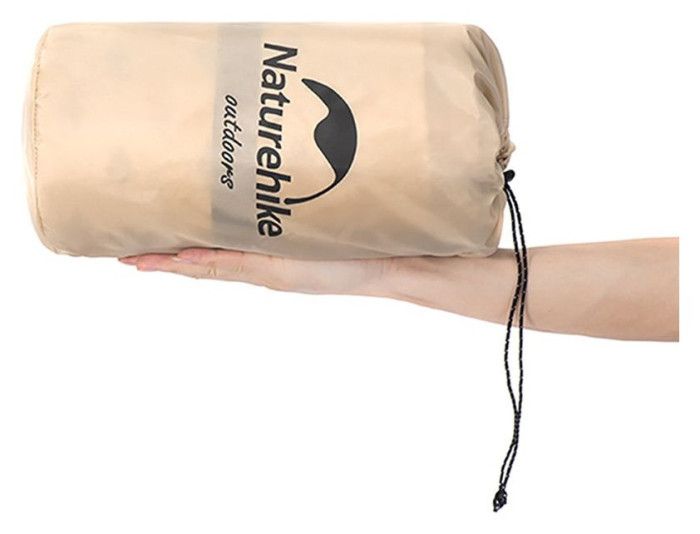 Коврик самонадувающийся с подушкой Naturehike NH15Q002-D, 25мм, бежевый